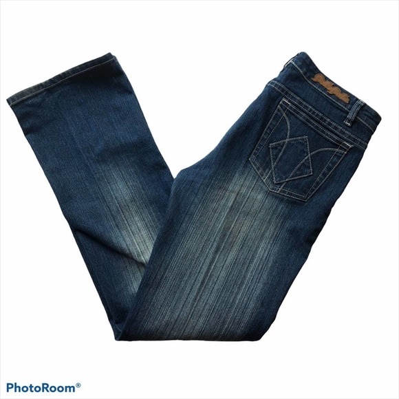 Pelle Pelle Vintage Embroidered Jeans Blue Size 29 Y2K Straight leg Rare - Picture 6 of 11